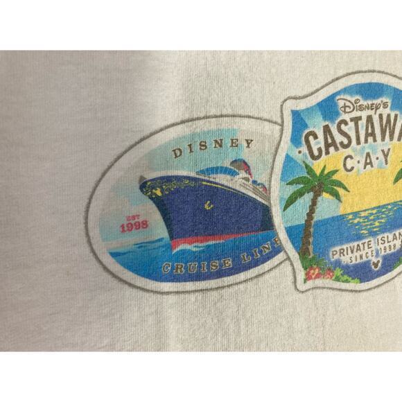 Vintage‎ Disney Castaway Cay Unisex Tank Top 2XL White Summer Casual - Picture 6 of 8